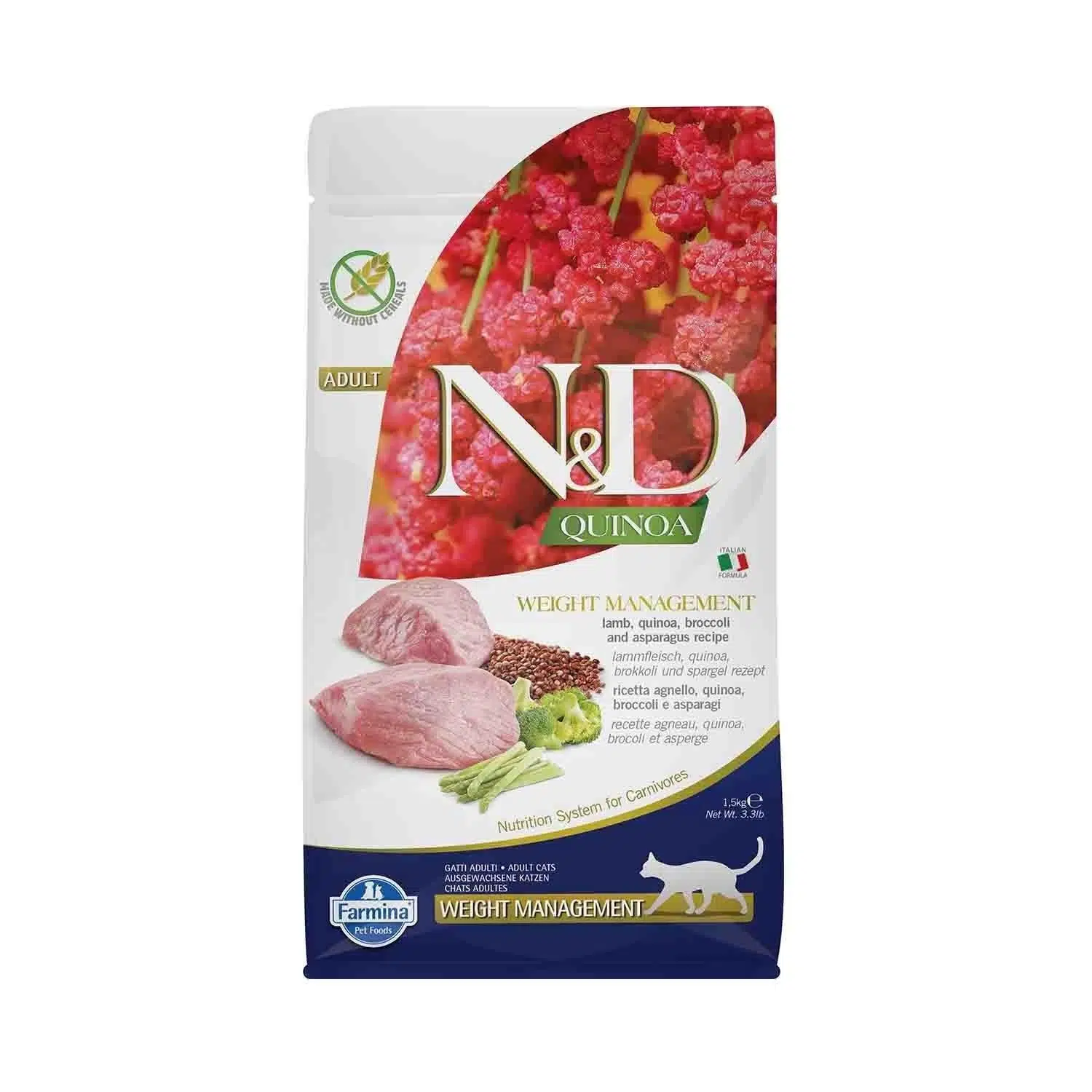 N&amp;D Quinoa Weight Management Light Adult Kuzu Etli Yetişkin Kedi Maması 1.5 Kg
