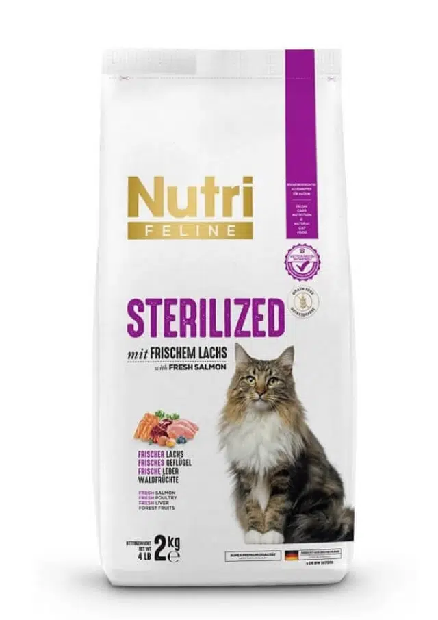 Nutri Feline Sterilised Tahılsız Somonlu Kısırlaştırılmış Kedi Maması 2 Kg