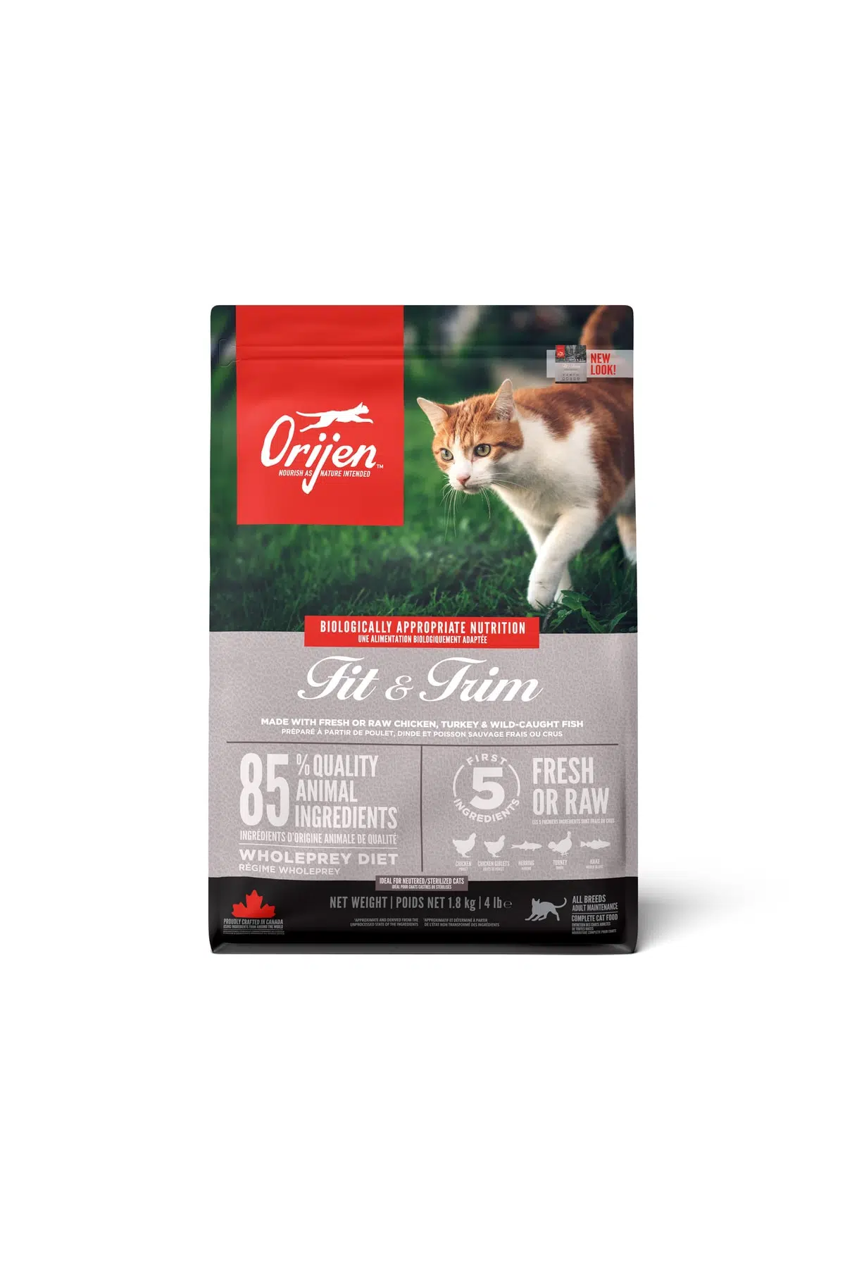 Orijen Fit & Trim Adult Tahılsız Light Yetişkin Kedi Maması 1.8 Kg