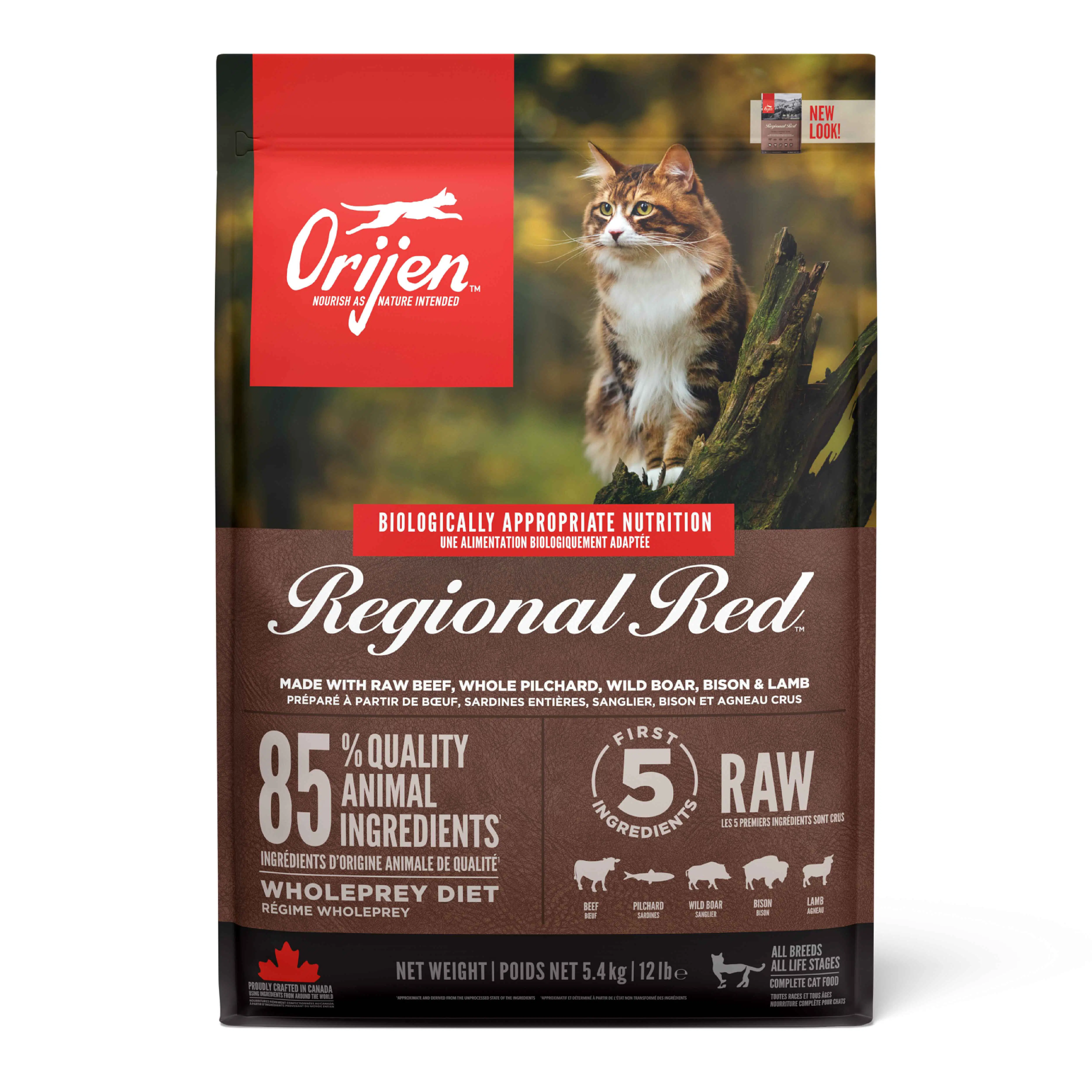 Orijen Regional Red Kırmızı Et Çeşitli Tüm Irklar İçin Yetişkin Kedi Maması 5.4 Kg