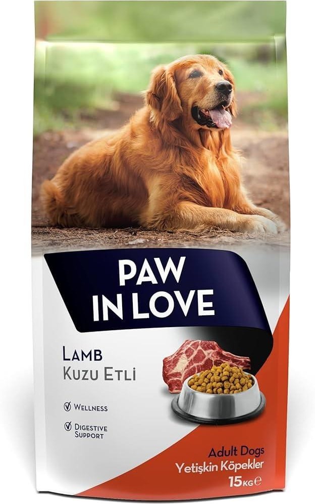 Paw in Love Kuzu Etli Yetişkin Köpek Maması 15 Kg