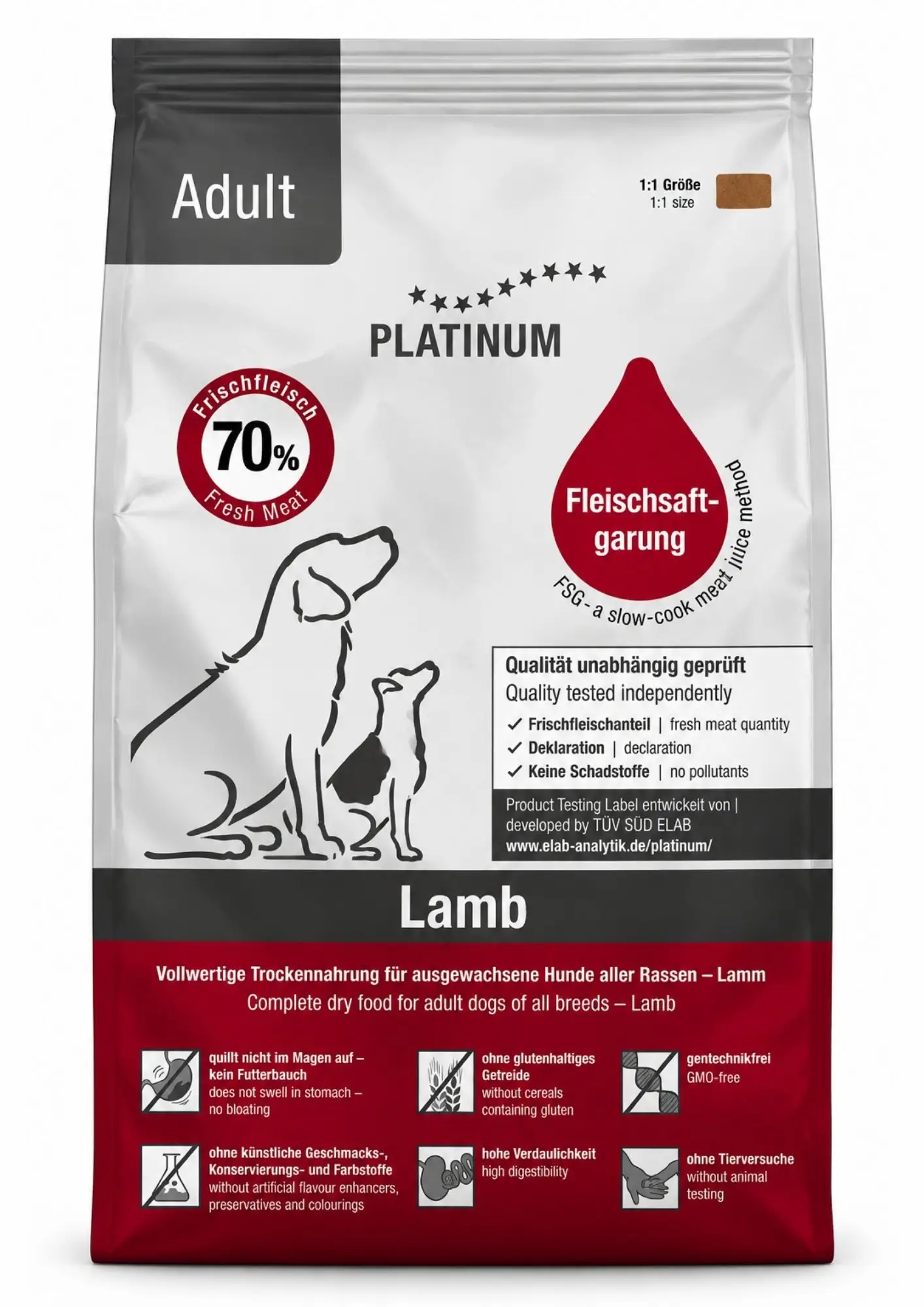 Platinum Kuzulu Yetişkin Köpek Maması 5 Kg