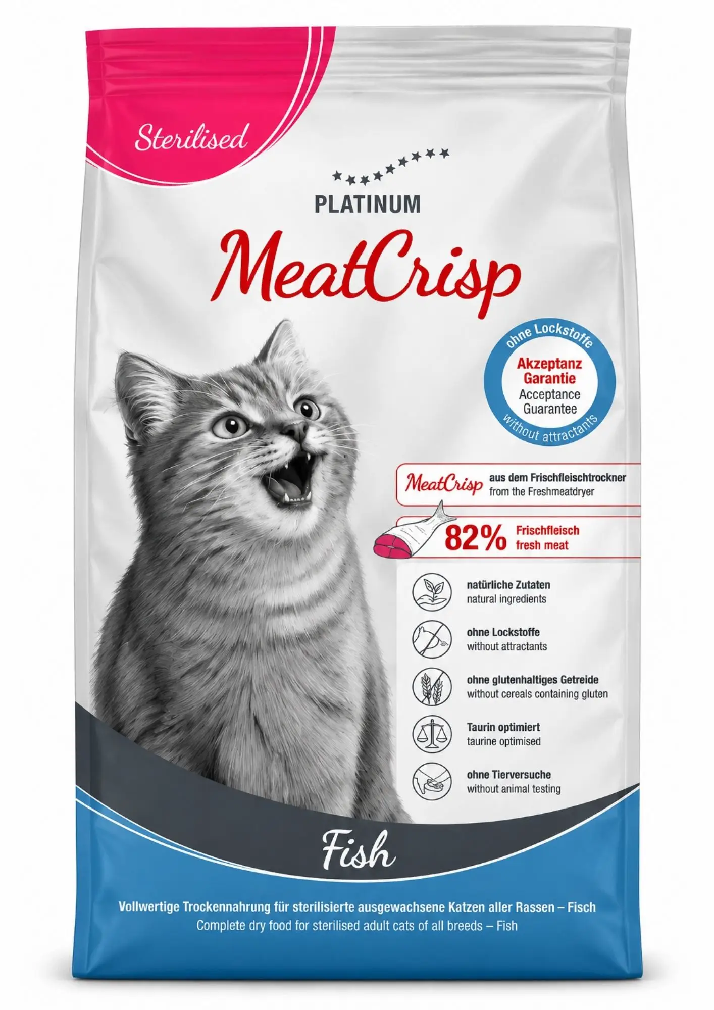 Platinum MeatCrisp Balıklı Kısırlaştırılmış Kedi Maması 1.5 Kg