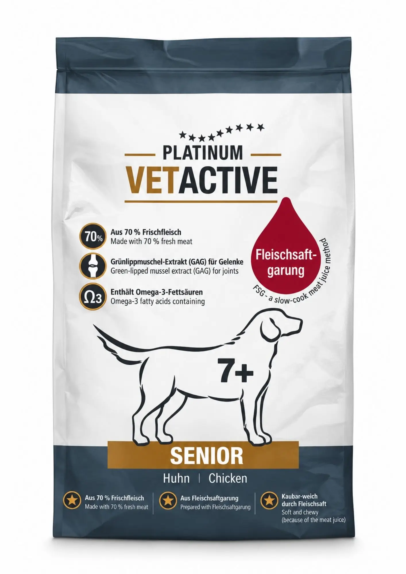 Platinum Vetactive Senior Tavuklu Yaşlı Köpek Maması 1.5 Kg
