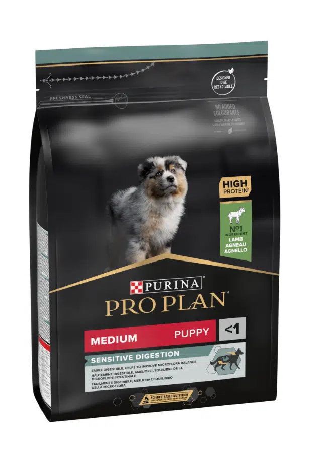 Pro Plan Puppy Medium Sensitive Digestion Kuzulu ve Pirinçli Orta Irk Yavru Köpek Maması 3 Kg