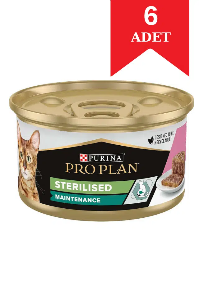 Pro Plan Somonlu ve Ton Balıklı Kısırlaştırılmış Kedi Konservesi 85 Gr X 6 Adet
