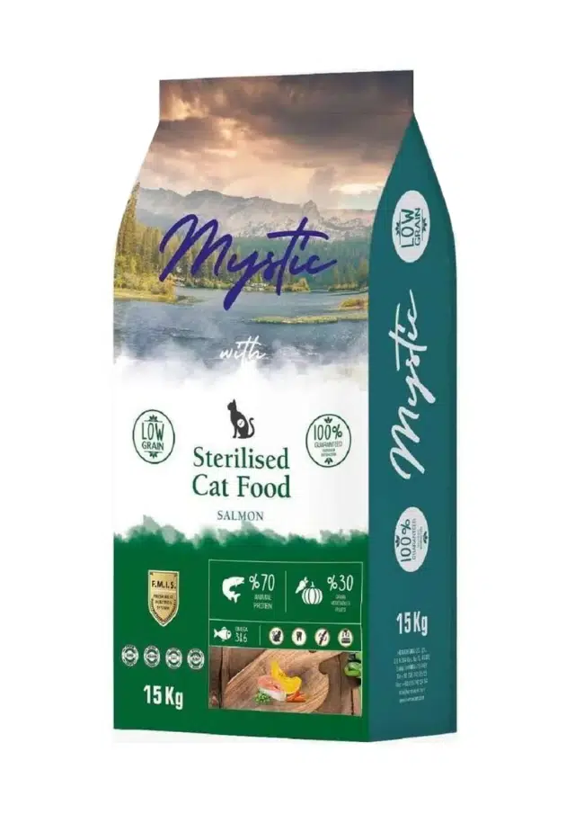 Mystic Sterilised Az Tahıllı Somonlu Kısırlaştırılmış Kedi Maması 15 Kg