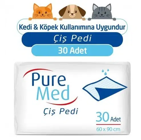 PureMed Yatak Koruyucu Örtü Ped 60x90 Cm 30 Adet
