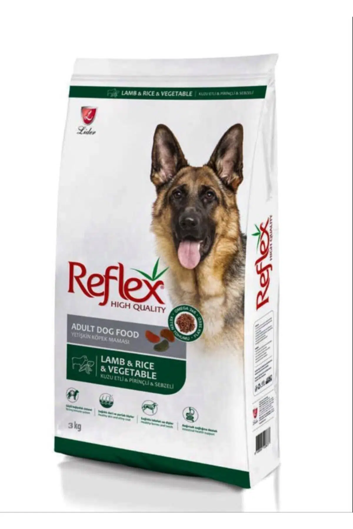 Reflex Kuzu Etli & Pirinçli & Sebzeli Yetişkin Köpek Maması 3 Kg