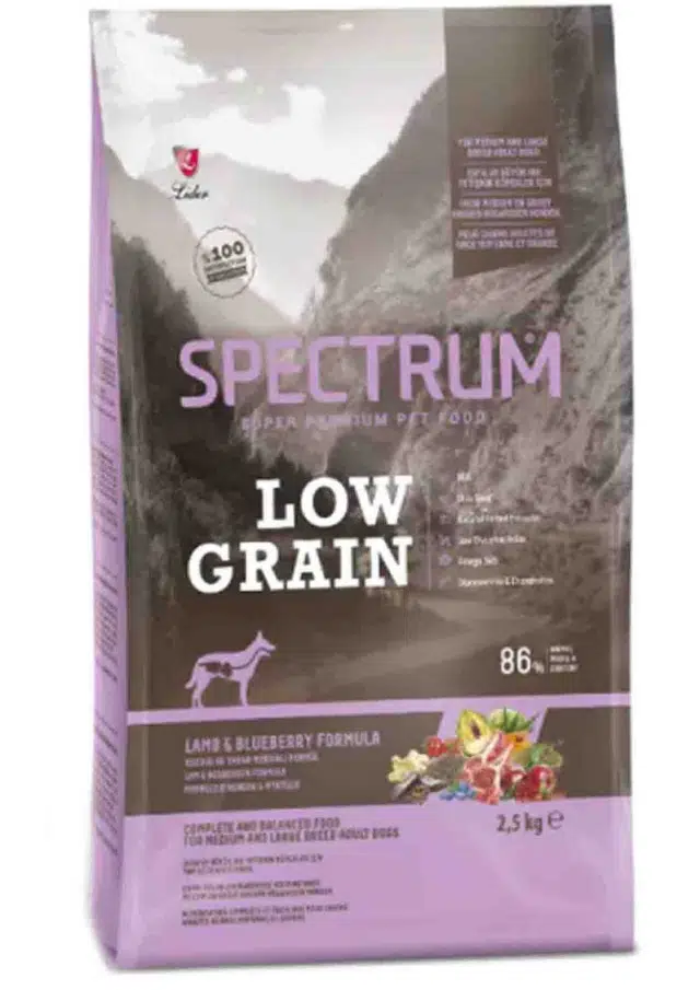 Spectrum Düşük Tahıllı Kuzulu Ve Yaban Mersinli Orta Büyük Irk Yetişkin Köpek Maması 2.5 Kg