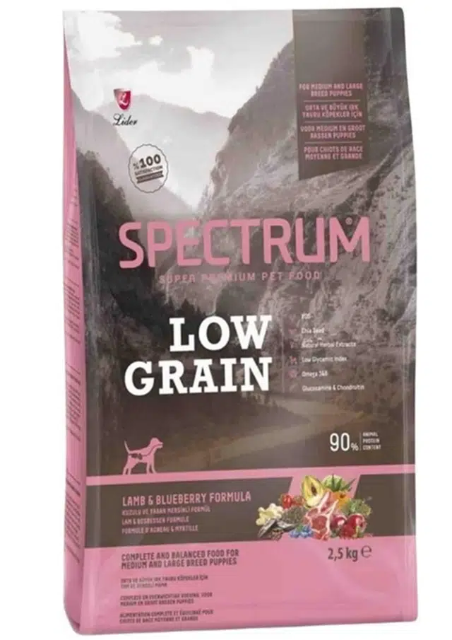 Spectrum Düşük Tahıllı Puppy Kuzulu Ve Yaban Mersinli Orta Büyük Irk Yavru Köpek Maması 2.5 Kg