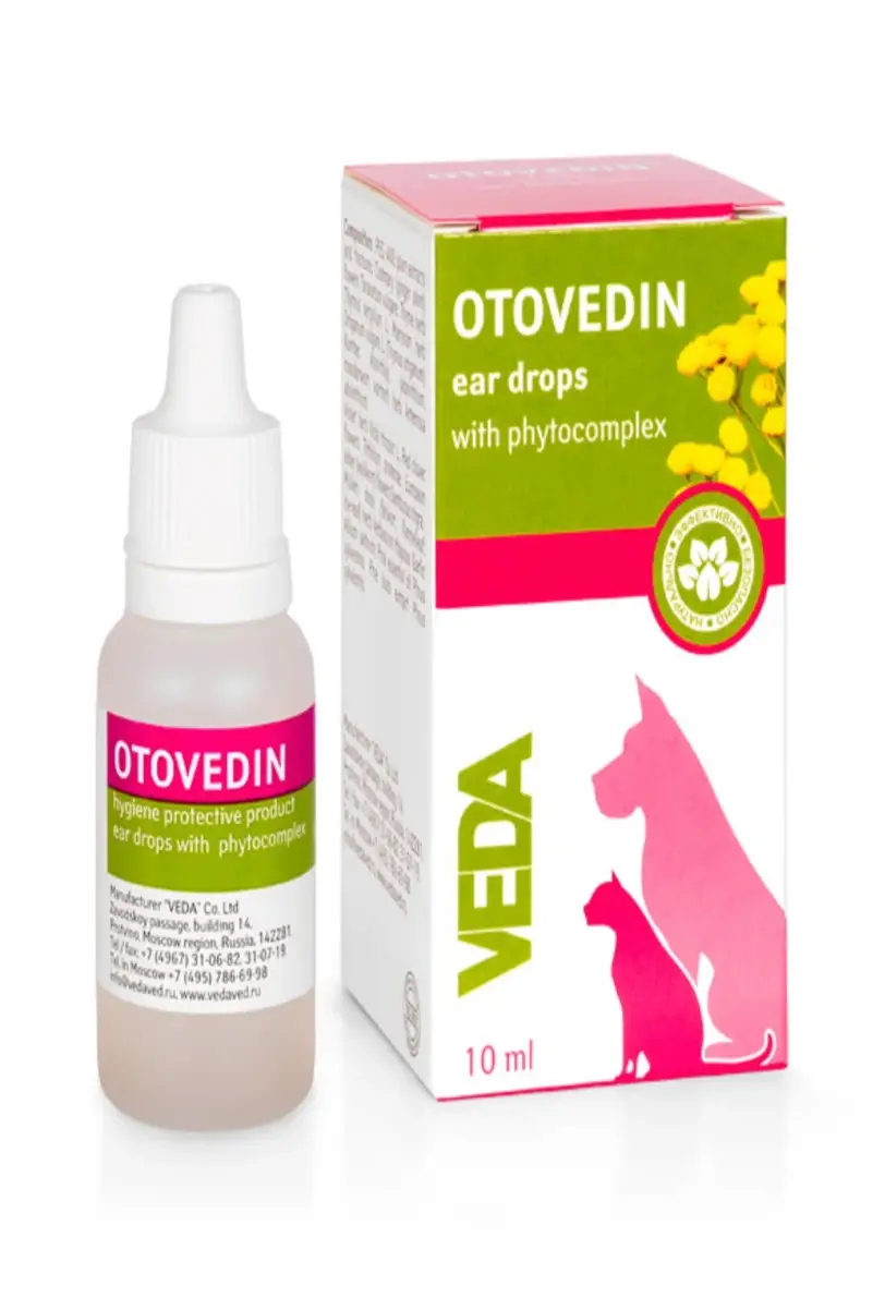 Veda Otovedin Kedi ve Köpek Bitki Özlü Kulak Temizleme Losyonu 10 ML