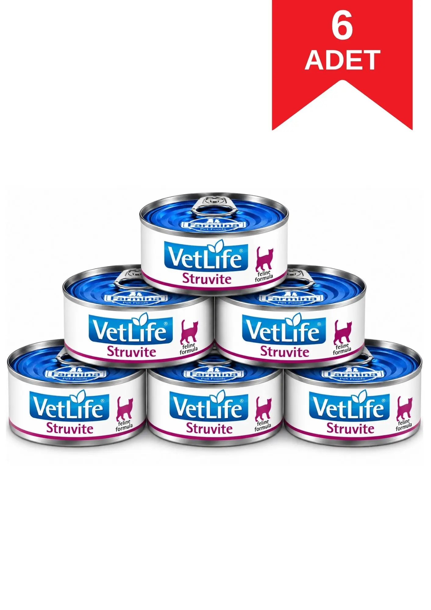 Vet Life Struvite Feline Formula Kedi Yaş Maması 85 Gr X 6 Adet