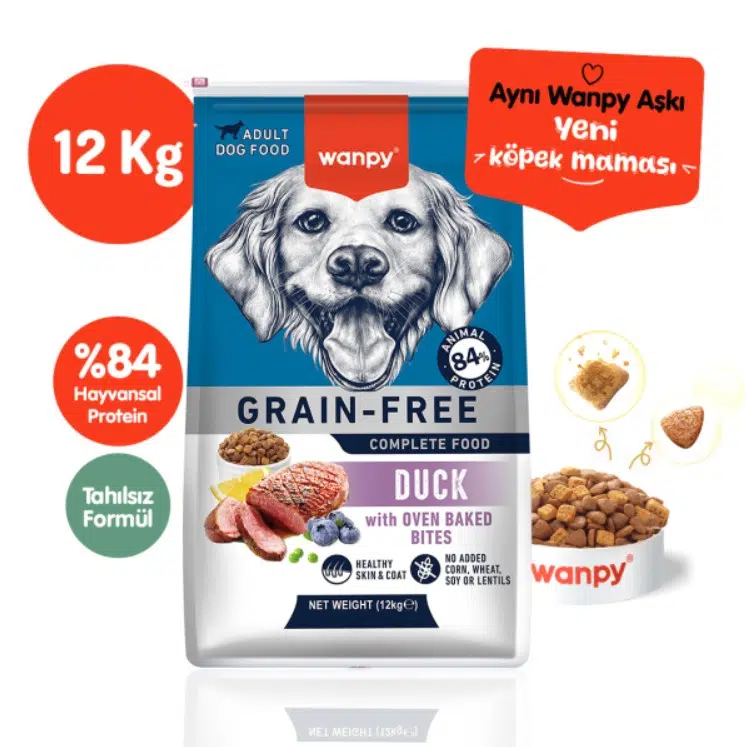Wanpy Tahılsız Adult Ördekli Yetişkin Köpek Maması 12 Kg
