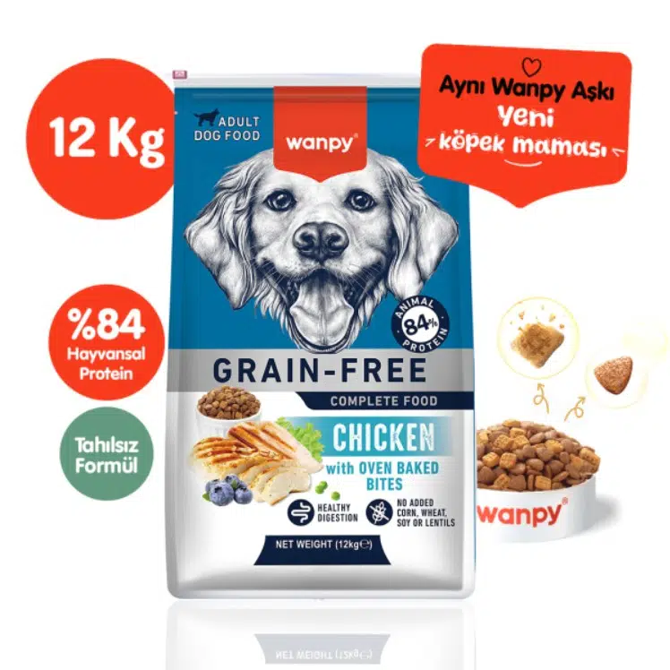 Wanpy Tahılsız Adult Tavuklu Yetişkin Köpek Maması 12 Kg