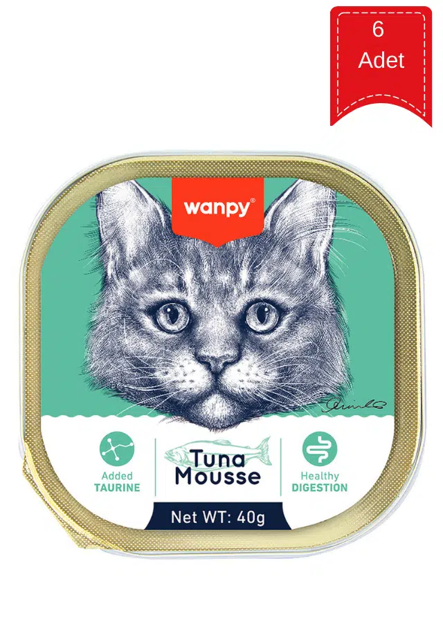 Wanpy Alutray Ton Balıklı Yetişkin Kedi Konservesi 40 Gr X 6 Adet