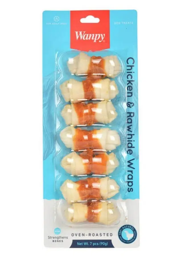 Wanpy Tavuk Sargılı Burgu Köpek Ödül Kemiği 7'li 90 Gr