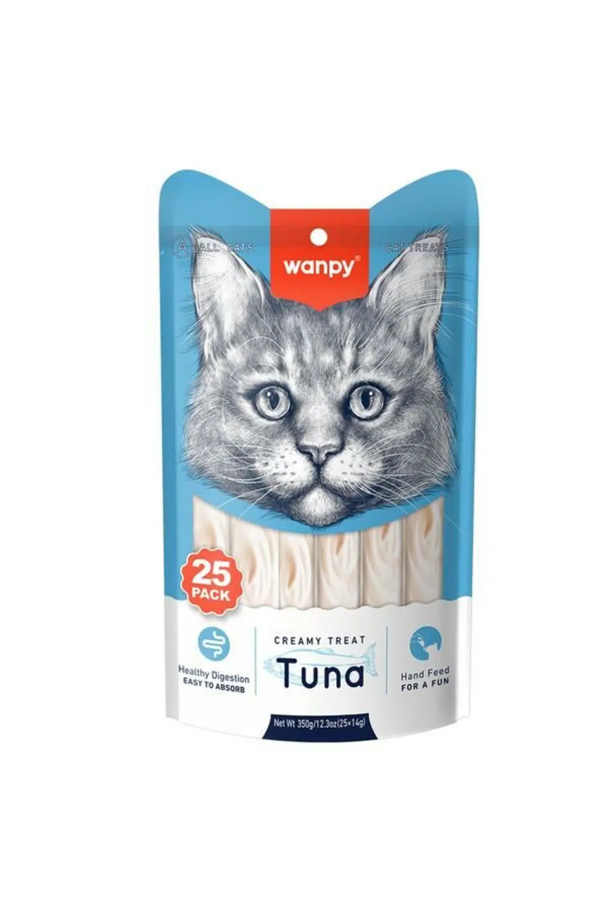 Wanpy Ton Balıklı Krema Kedi Ödül Maması 14 Gr X 25'li Paket