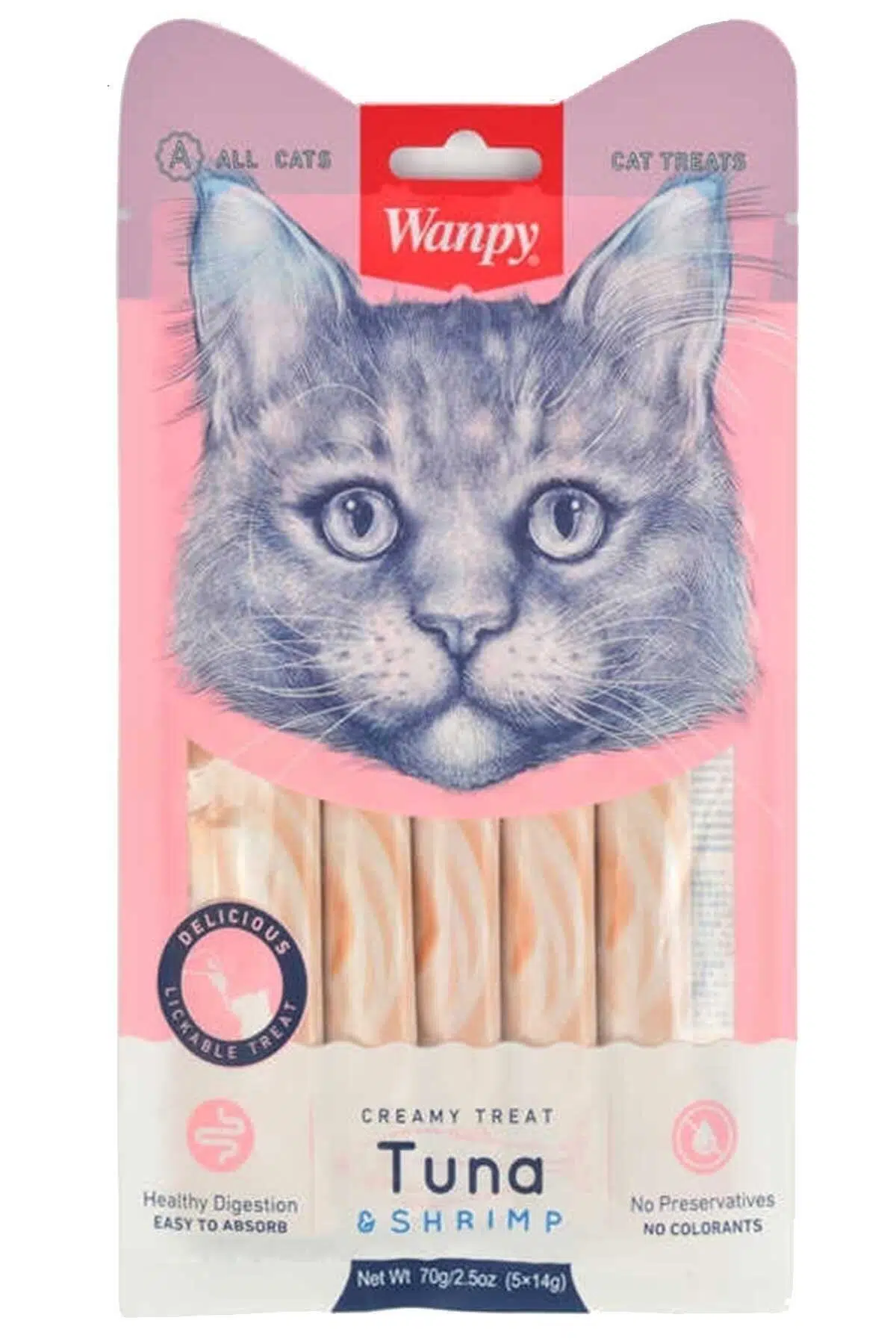 Wanpy Ton Balıklı Ve Karidesli Kedi Ödülü 14 Gr 5'li Paket