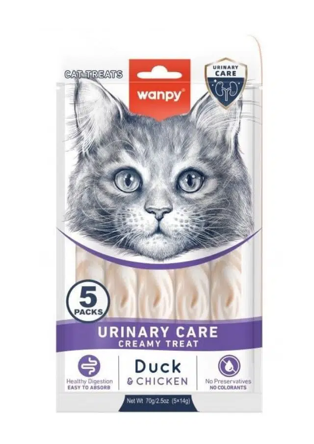Wanpy Urinary Care Ördekli Ve Tavuklu Kedi Ödülü 14 Gr 5'li Paket